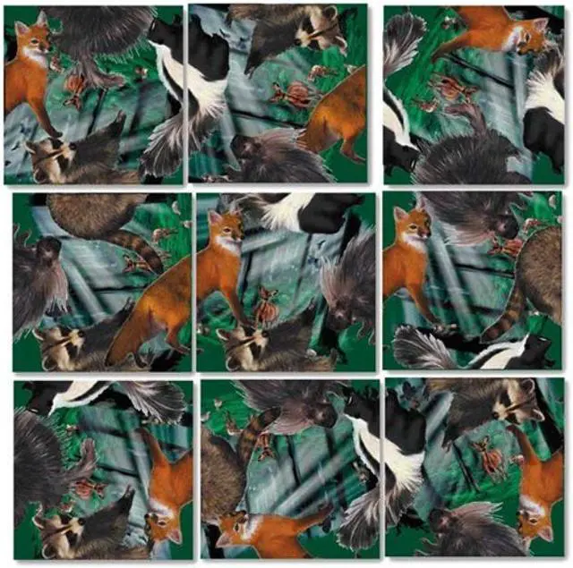 Alt view image 2 of 2 - B Dazzle Forest Animals Scramble Squares 9 Piece Puzzle