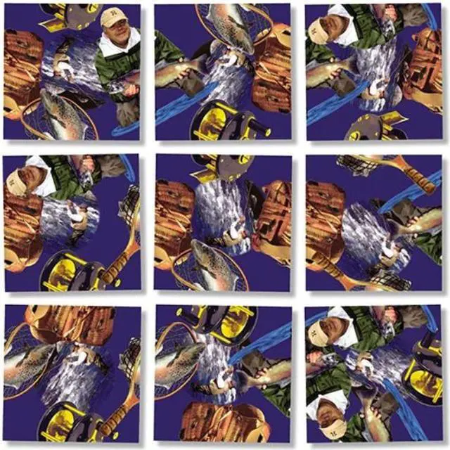 Alt view image 2 of 2 - B Dazzle Fly Fishing Scramble Squares 9 Piece Puzzle