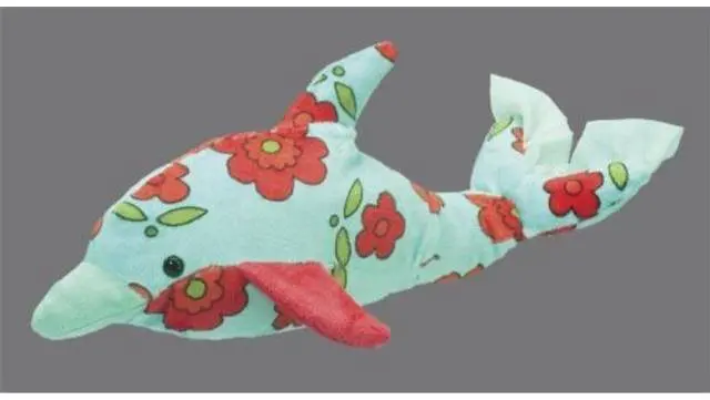 Alt view image 2 of 2 - Douglas Toys Jayla Aqua Flower Dolphin Plush Stuffed Animal Toy, 17"