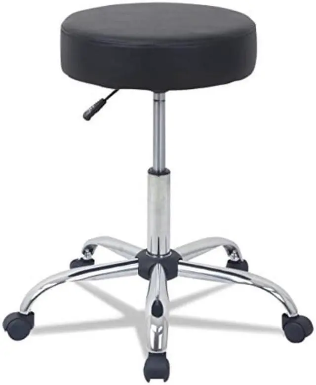 Alt view image 2 of 15 - Height Adjustable Lab Stool Black PU