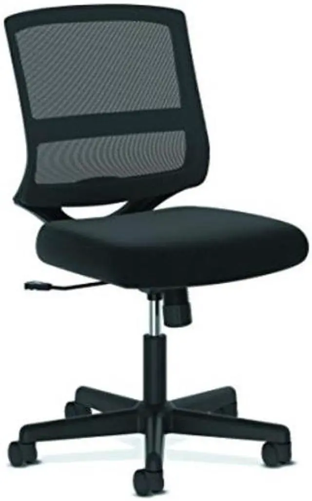 Alt view image 4 of 5 - HON ValuTask Mid-Back Mesh Task Chair, Armless Black Mesh Computer Chair (HVL206)