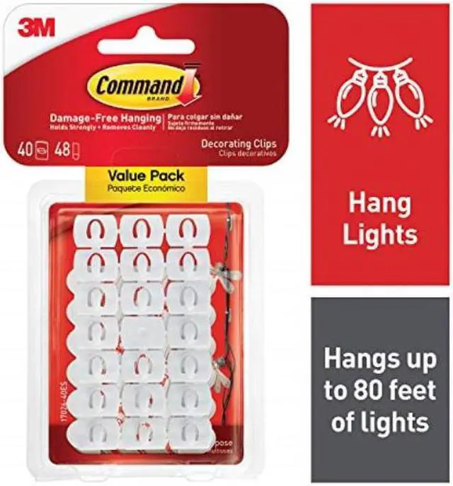Alt view image 2 of 6 - Command Decorating Clips, White, 40Clips 1702640ES