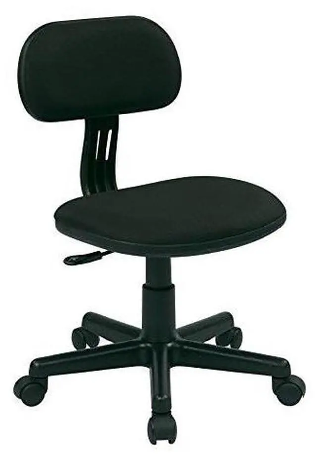 Alt view image 11 of 17 - Black Armless Fabric Office Chair
