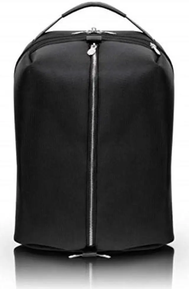 Main image of mcklein south shore, 1680d ballistic nylon with leather trim, 17" nylon, carryall, laptop & tablet overnight backpack, black 78885