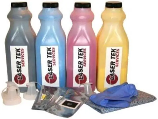 Alt view image 2 of 6 - Laser Tek Services® 4PK Toner Refill Kit for Samsung CLP-500 CLP-500N CLP-550 CLP-550N CLP-500D7K CLP-500D5C CLP-500D5M