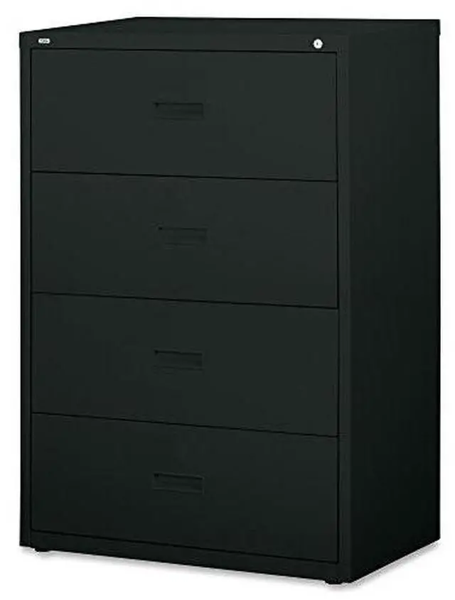 Alt view image 14 of 19 - Lorell Lateral File 4-Drawer 30"x18-5/8"x52-1/2" Black 60560