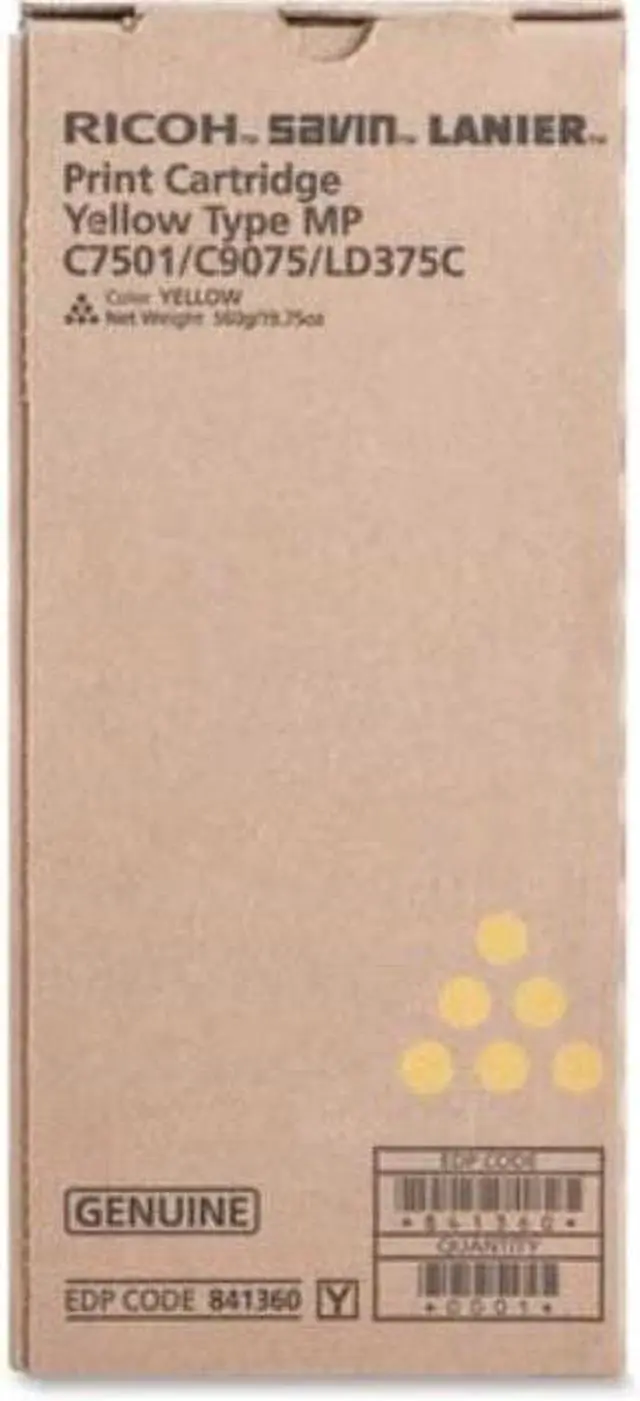 Alt view image 12 of 12 - Ricoh 841360 Toner Cartridge - Yellow