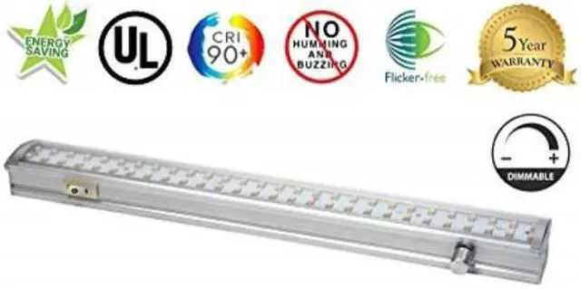 Alt view image 2 of 5 - Radionic Hi Tech ZX513-D-WW 12 in. Orly Dimmable Aluminum Under Cabinet LED Light - Warm White