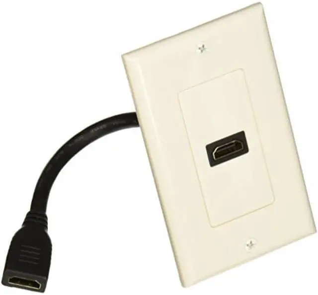 Alt view image 2 of 2 - Datacomm Electronics 20-4503-WH Wall Plate HDMI Connect