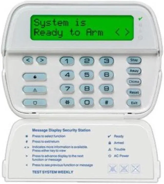 Alt view image 2 of 2 - dsc tyco pk5500eng 64 zone full message lcd keypad with english function keys f
