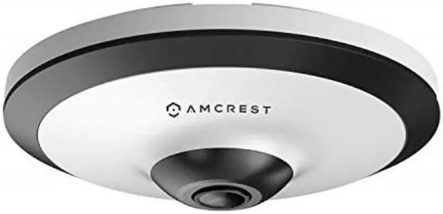 Alt view image 2 of 10 - Amcrest Fisheye IP POE Camera, 360° Panoramic 5-Megapixel POE IP Camera, Fish Eye Security Indoor Camera, 33ft Nightvision, IVS Features and People Counting, MicroSD Recording, IP5M-F1180EW-V2 (White)