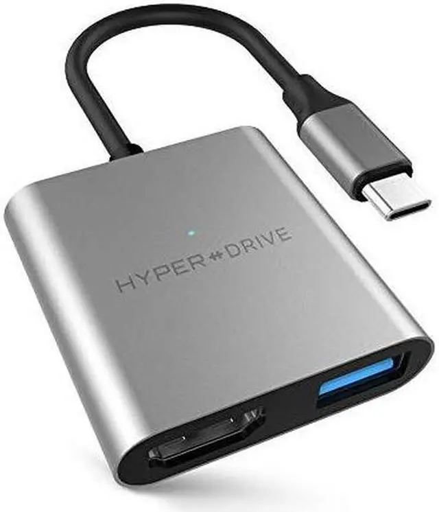 Alt view image 4 of 4 - Sanho HyperDrive 3-in-1 USB-C Hub with 4K HDMI Output, Space Gray #SAHD259AG