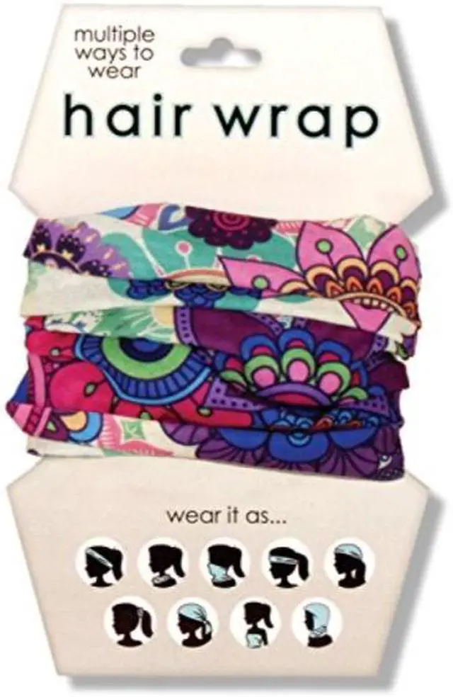Main image of spoontiques floral hair wrap, purple