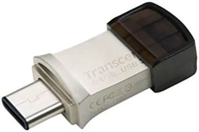 Alt view image 7 of 10 - 64GB Transcend JetFlash 890S OTG Flash Drive with USB3.1 and USB Type-C Connectors