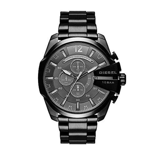 Alt view image 13 of 14 - Diesel Men's Mega Chief Chronograph Stainless Steel Watch - Black