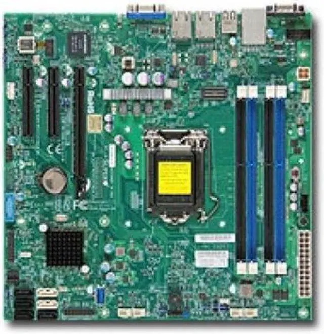 Alt view image 4 of 4 - Supermicro X10SLL-F-B LGA1150/ Intel C222 PCH/ DDR3/ SATA3&USB3.0/ V&2GbE/ MicroATX Server Motherboard