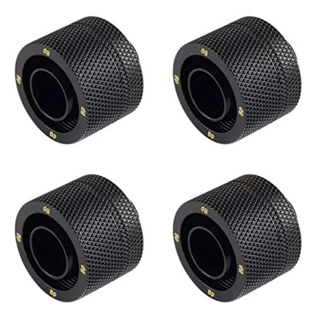 Alt view image 8 of 8 - Bitspower G1/4" to 1/2" ID, OD 3/4" OD Compression Fitting for Soft Tubing, CC5 Ultimate, Matte Black, 4-pack