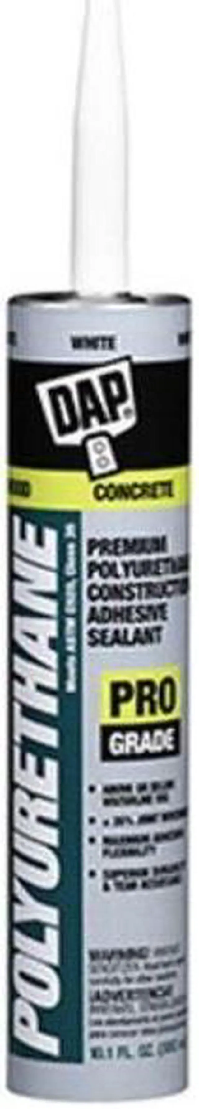 Alt view image 2 of 5 - DAP 18810 Polyurethane Sealant, 10 oz, Cartridge, White, Polyurethane Base,