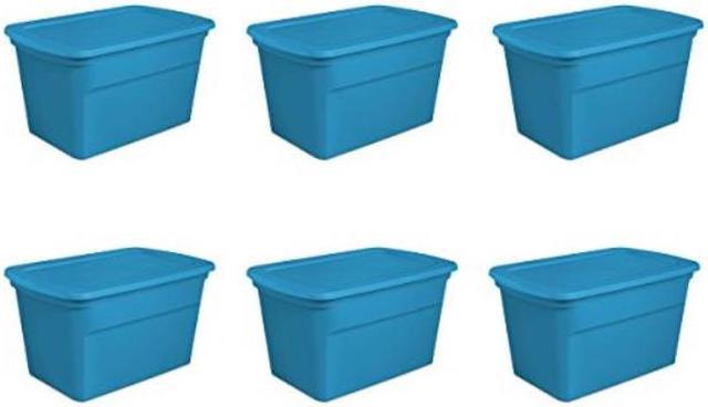 Sterilite 17367406 30 Gallon Blue Stor Tote: Storage Totes 65 to 120 Quarts  - To 224 Cubic Feet (073149736741-2)