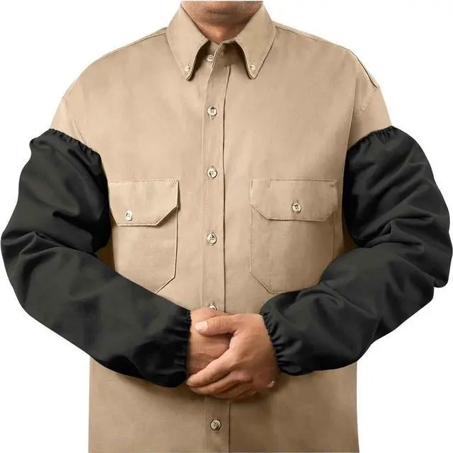 Main image of Steiner 1084-23EE 23" Black 9 oz FR Cotton Sleeves Standard Elastic Black Pair