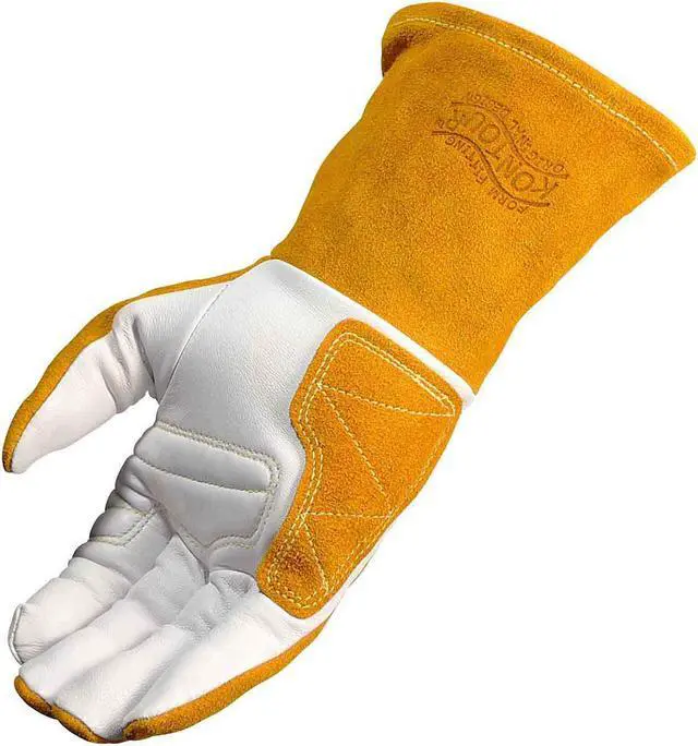 Alt view image 6 of 13 - CAIMAN 1540-5 TIG Welding Gloves, Goatskin Palm, L, PR