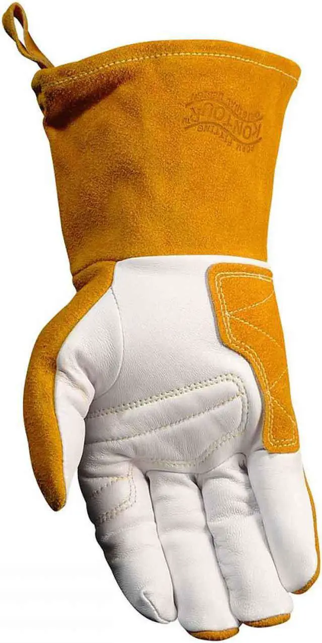 Alt view image 5 of 13 - CAIMAN 1540-5 TIG Welding Gloves, Goatskin Palm, L, PR