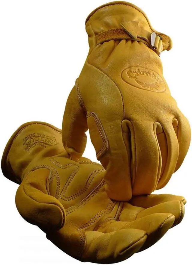 Main image of Caiman 1304 Water-Repellent Cow Grain, Kontour Pattern, Padded Palm, Drivers Glove, Large