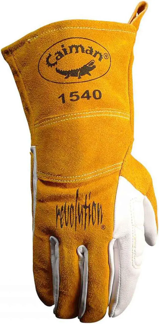 Alt view image 4 of 13 - CAIMAN 1540-5 TIG Welding Gloves, Goatskin Palm, L, PR