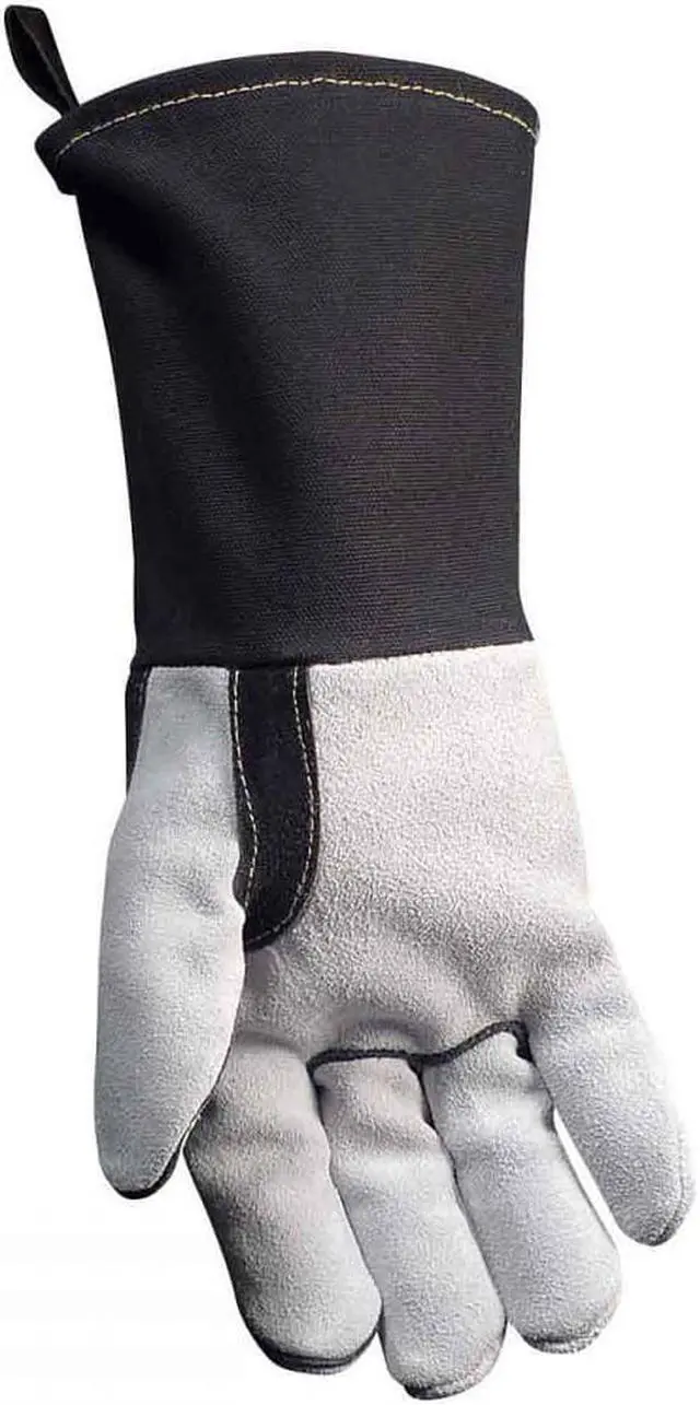 Alt view image 5 of 7 - CAIMAN 1504-1 MIG/Stick Welding Gloves, Cowhide Palm, L, PR