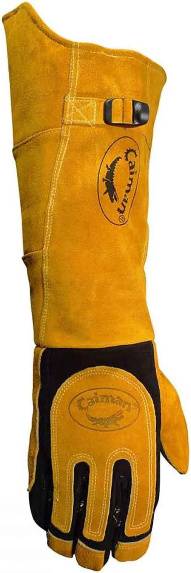 Alt view image 4 of 11 - CAIMAN 1878-5 1878 Welding Gloves, Extended Gauntlet Cuff, Wing Thumb, Premium