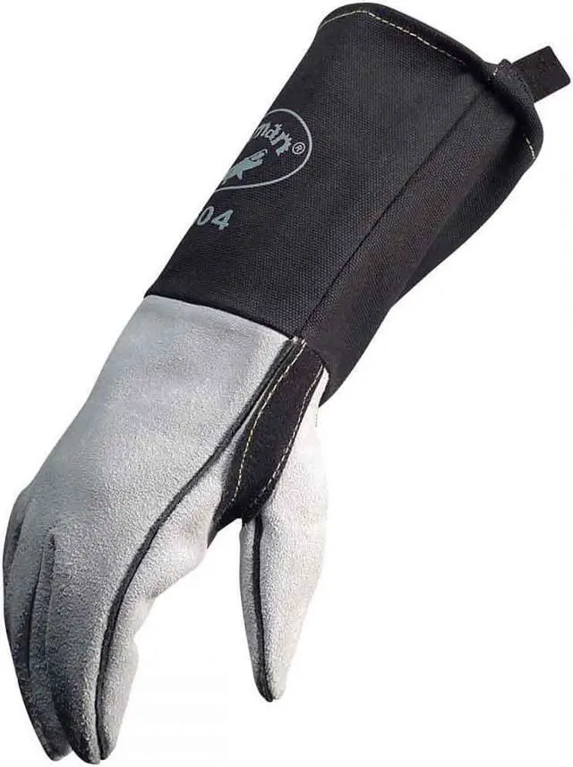 Alt view image 6 of 7 - CAIMAN 1504-1 MIG/Stick Welding Gloves, Cowhide Palm, L, PR