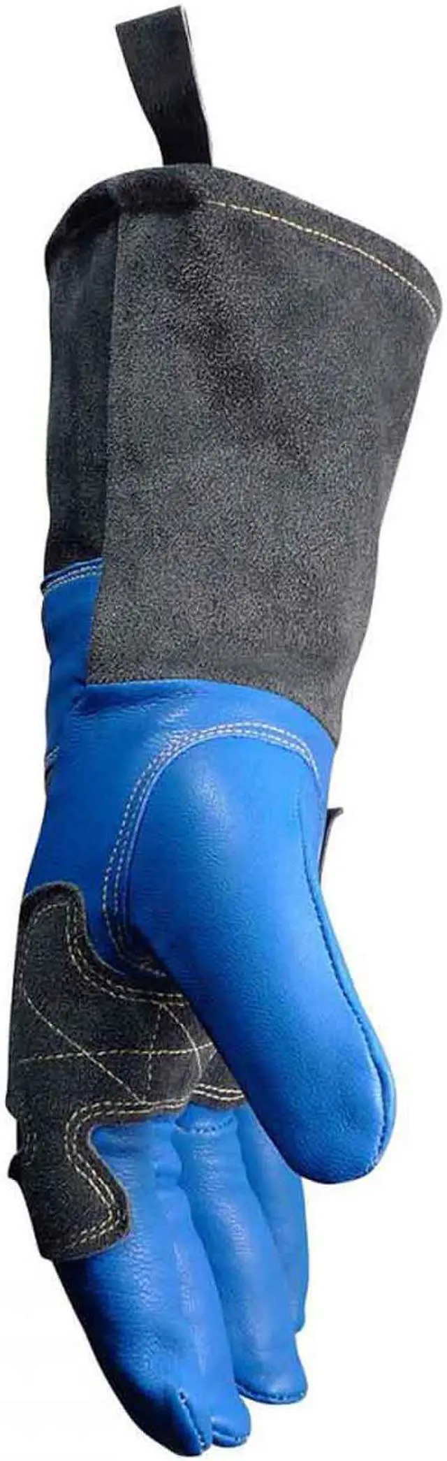 Alt view image 5 of 6 - CAIMAN 1520-5 MIG/Stick Welding Gloves, Goatskin/Cowhide Palm, L, PR