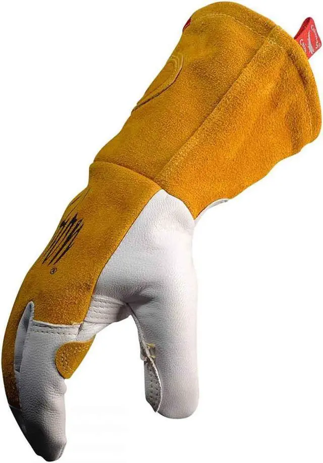 Alt view image 5 of 5 - CAIMAN 1868-5 TIG Welding Gloves, Goatskin Palm, L, PR