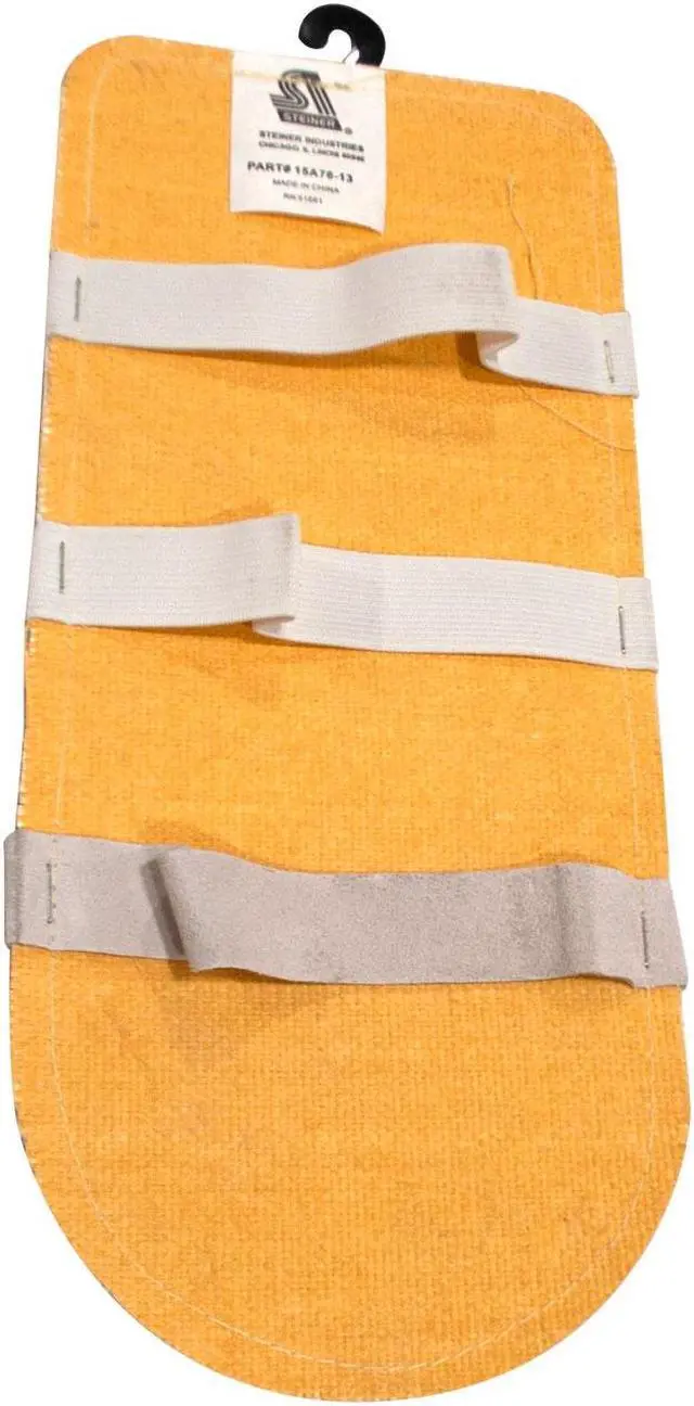 Alt view image 4 of 4 - Steiner 15A76-13 Aluminized Rayon Glove Back-Hand Pad, Double Layer, 13", OSFM