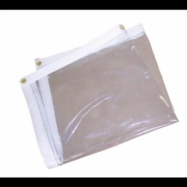 Alt view image 2 of 7 - Transparent Vinyl Welding Curtain, 6 ft. H x 10 ft.W x 0.016" Thick, Clear