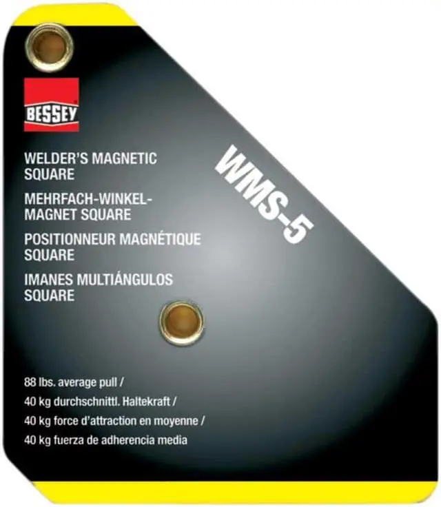 Alt view image 5 of 9 - BESSEY WMS-5 Magnetic Welding Square,3-3/4InLx3/4InW