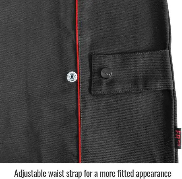 Alt view image 3 of 4 - Revco Industries BX9C-L BSX Contoured FR Welding Black w/ Flames Jacket, Large