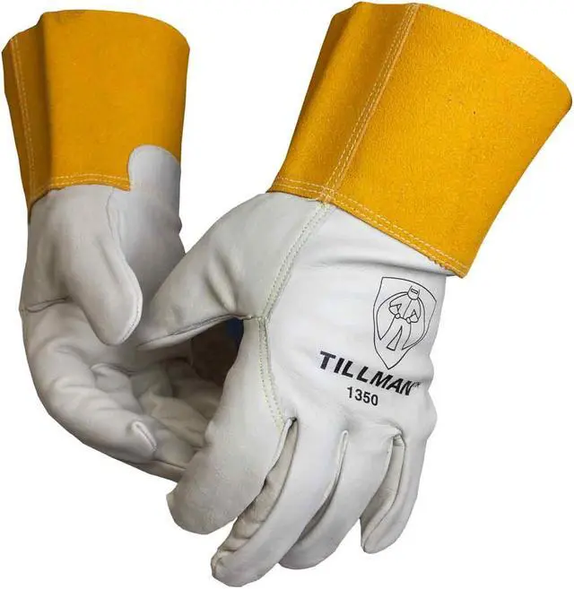 Alt view image 5 of 7 - Tillman 1350 Unlined Top Grain Cowhide MIG Welding Gloves 4" Cuff, X-Large
