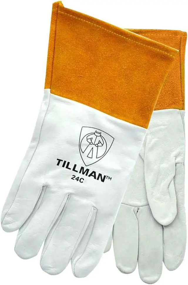 Alt view image 4 of 6 - Tillman 24C Top Grain Kidskin 4" Cuff TIG Welding Gloves, Small