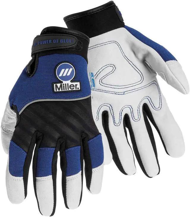 Alt view image 4 of 4 - MILLER ELECTRIC 251068 Welding Gloves, Cowhide Palm, XL, PR