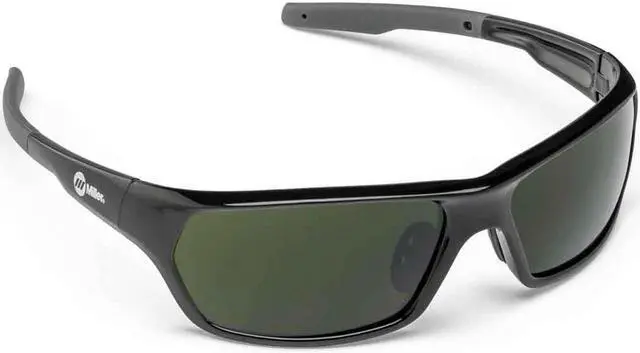 Alt view image 2 of 6 - Miller 272205 Slag Safety Glasses, #5 Shade Lens, Black Frame