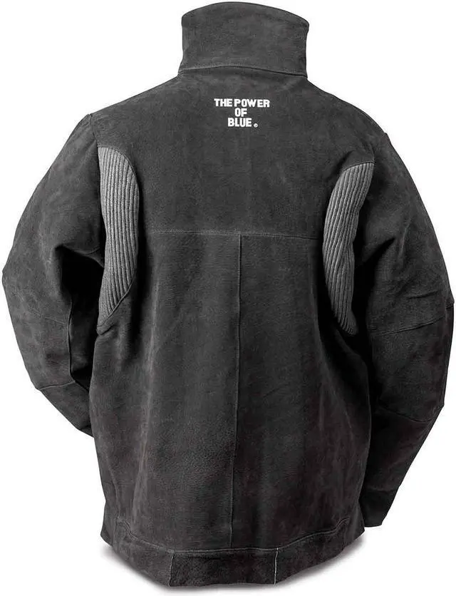 Alt view image 5 of 8 - MILLER ELECTRIC 273214 Welding Jacket,L,30" L,Gray,Leather