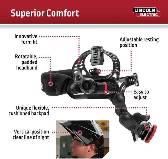 Alt view image 2 of 4 - Lincoln Electric K3034-4 VIKING 3350 Auto Darkening Welding Helmet with 4C Lens Technology, Black