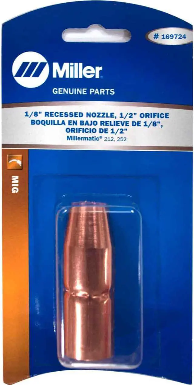 Alt view image 4 of 4 - MILLER ELECTRIC 169724 Nozzle,1/2,1/8 Recess