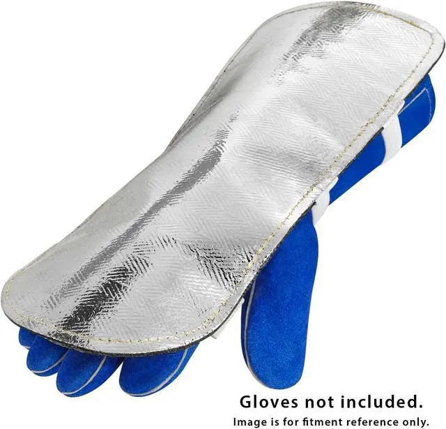 Alt view image 2 of 4 - Steiner 15A76-13 Aluminized Rayon Glove Back-Hand Pad, Double Layer, 13", OSFM
