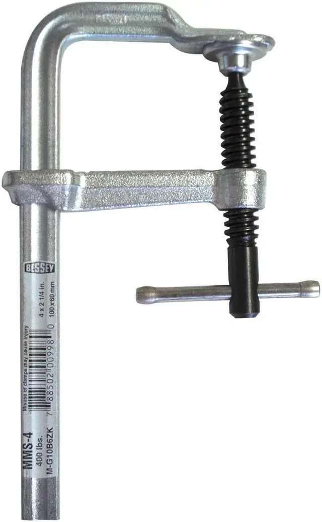 Main image of BESSEY MMS-4 4 in Bar Clamp, Steel Handle and 2 1/4 in Throat Depth
