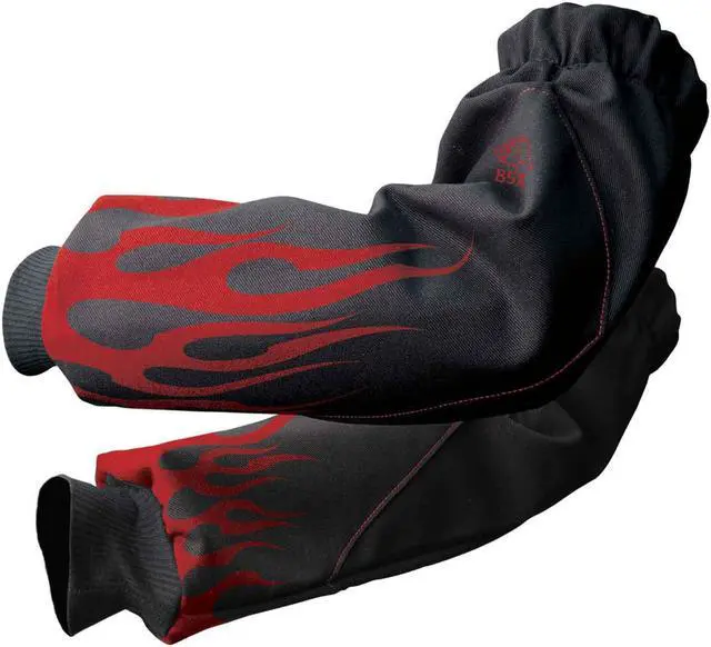 Main image of Black Stallion BSX BX9-19S-BK 9 oz 19" Red FR Cotton Welding Sleeves