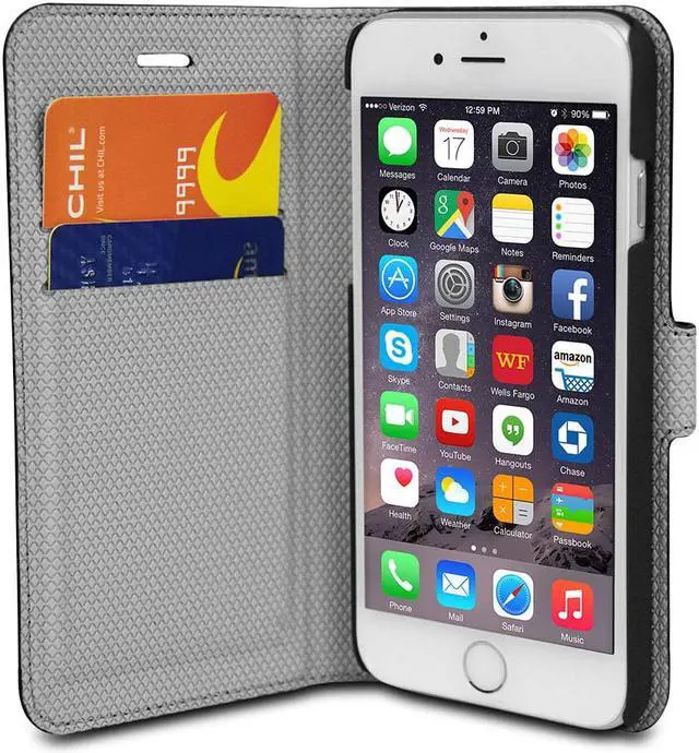 Main image of Chil Attraction Jacket Magnetic Wallet & Case for iPhone 6 Plus (Black)