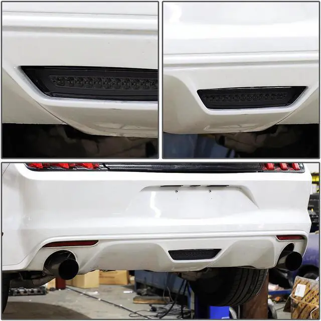 Alt view image 7 of 7 - DNA Motoring 3BL-FM15-LED-SM For 2015 to 2018 Ford Mustang LED Neon Shape Third 3rd Tail Brake Light Reverse / Back Up Rear Fog Lamp Smoked Lens 16 17