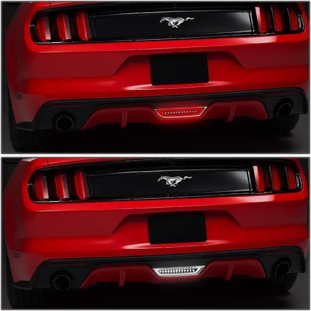 Alt view image 5 of 7 - DNA Motoring 3BL-FM15-LED-BK For 2015 to 2018 Ford Mustang LED Neon Shape Third 3rd Tail Brake Light Reverse / Back Up Rear Fog Lamp Black Housing 16 17